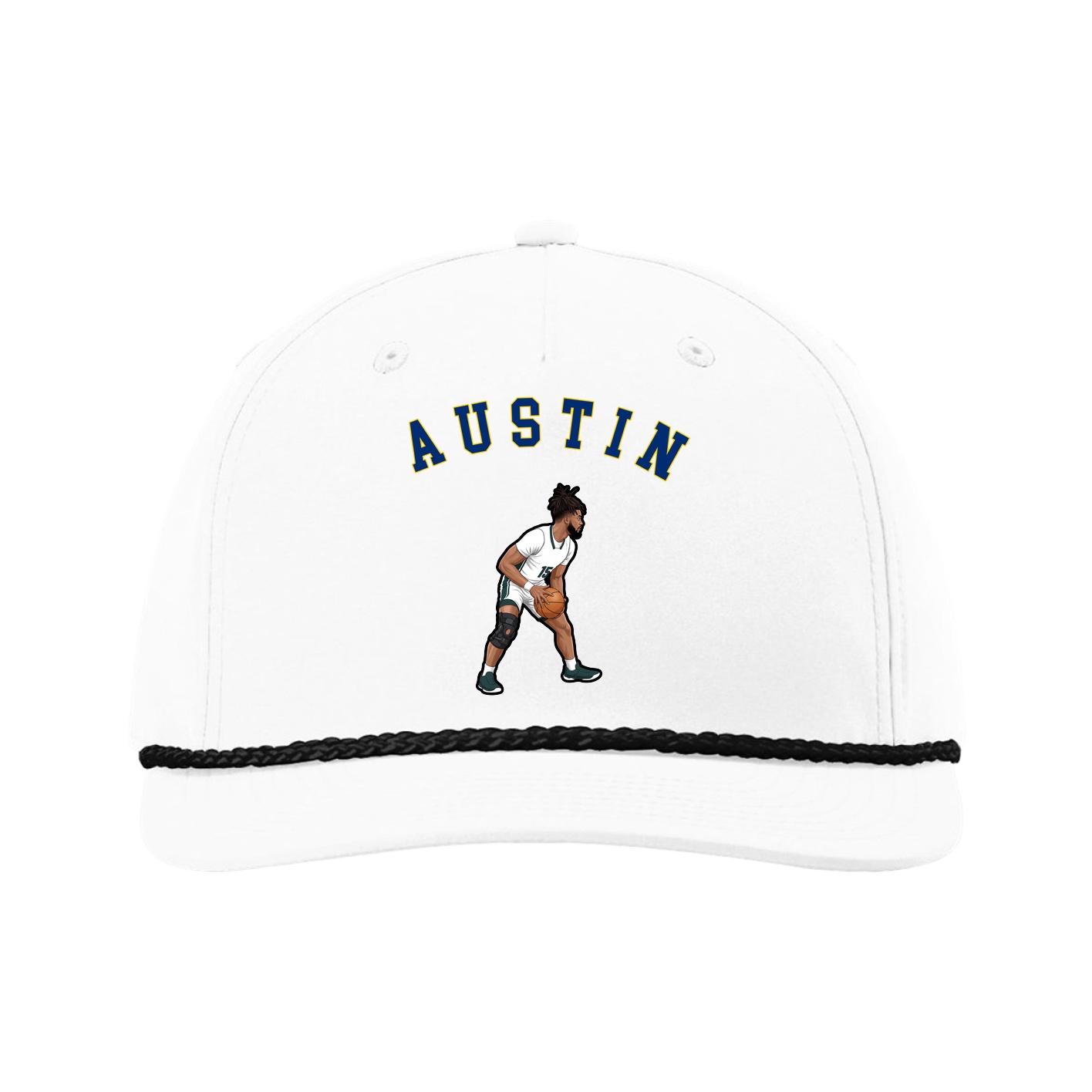 Five-Panel Classic Rope Cap — Shirsey Arch in White