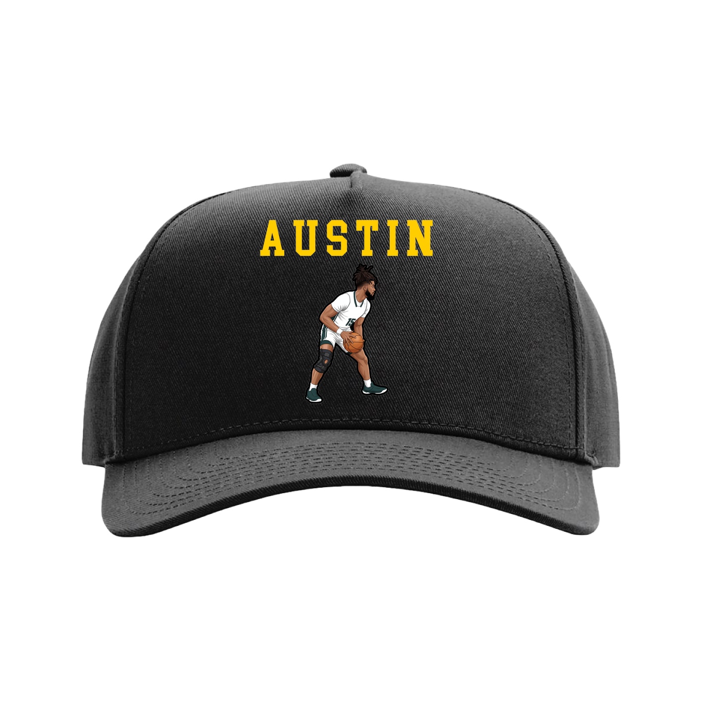 Full Fabric Five-Panel Champ Cap — Shirsey in Black