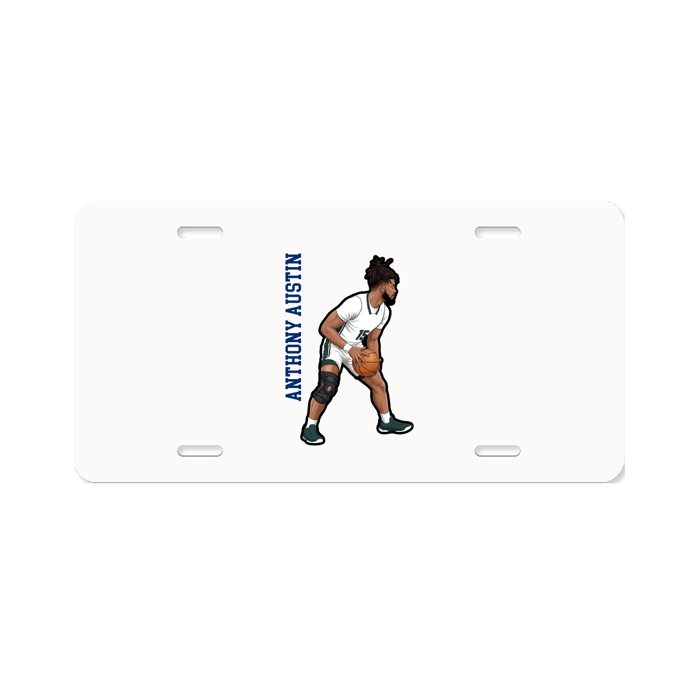 License Plate — Name Vertical in Classic