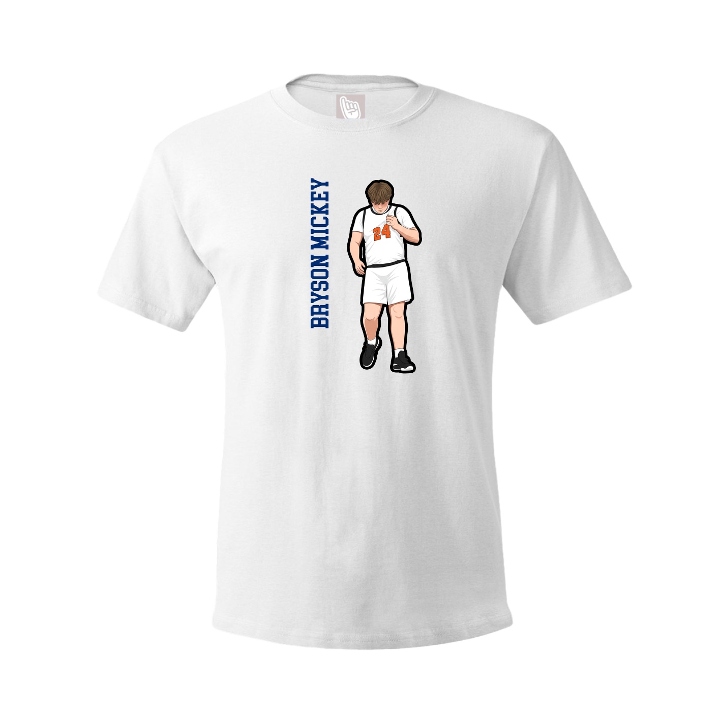 Tee — Name Vertical in White