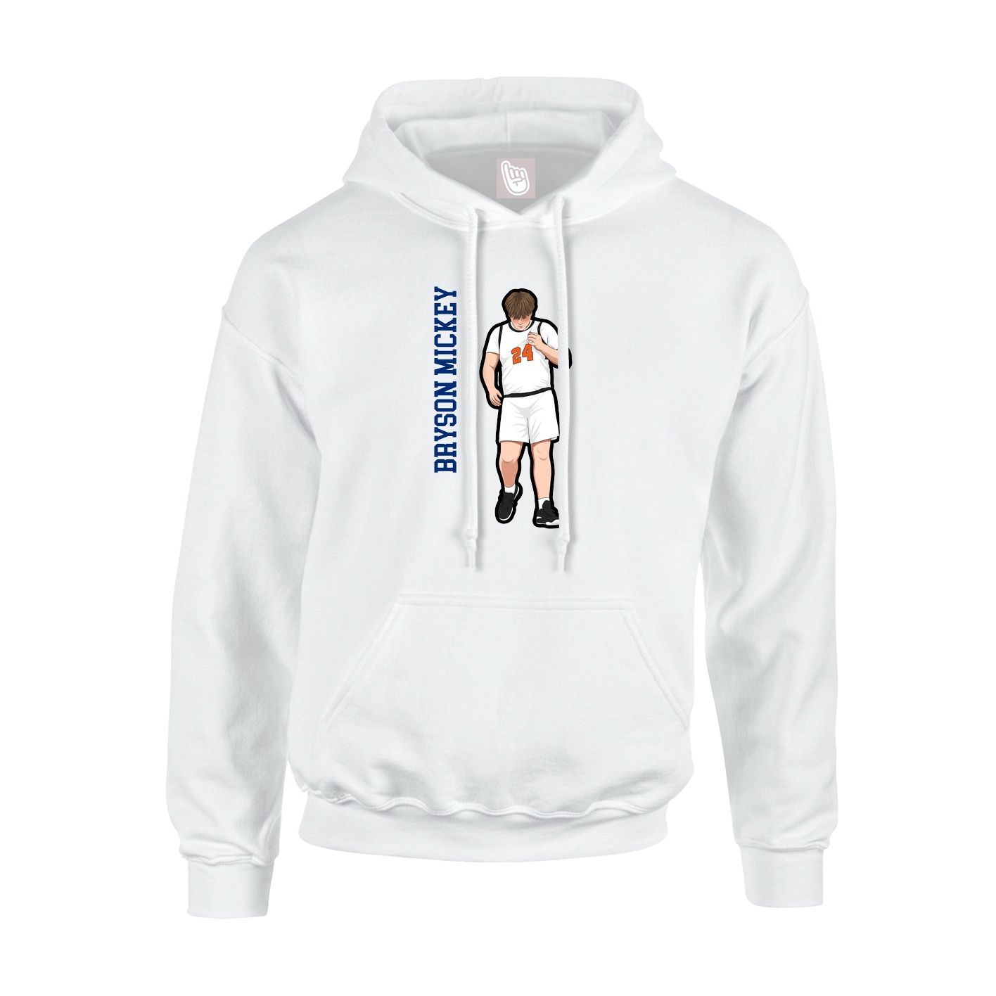 Hoodie — Name Vertical in White