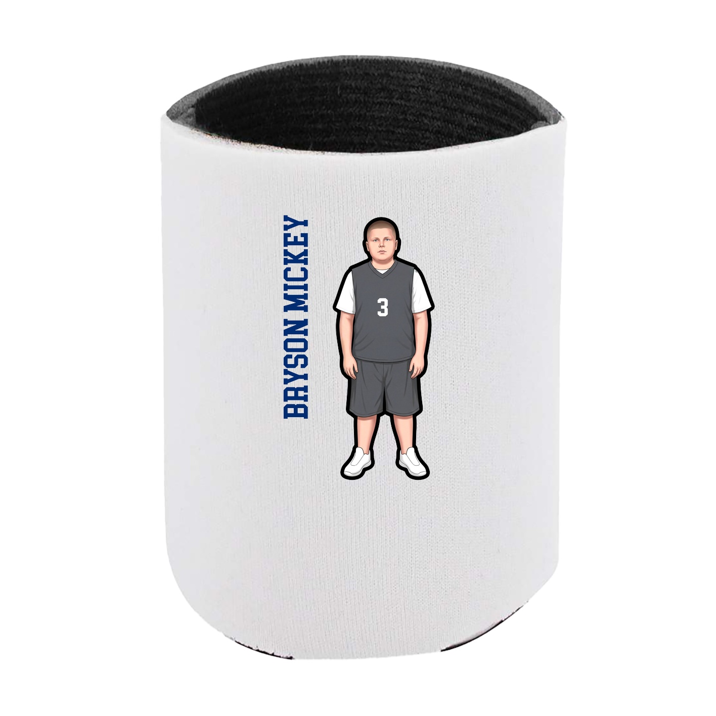 Can Holder — Name Vertical in White