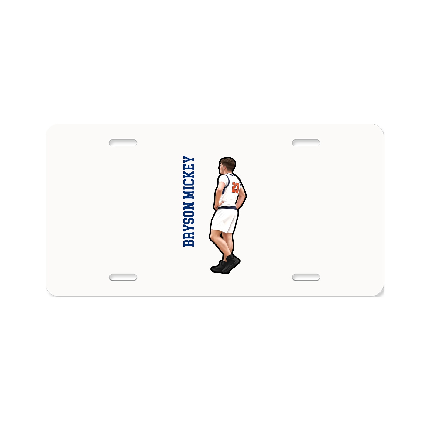 License Plate — Name Vertical in Classic