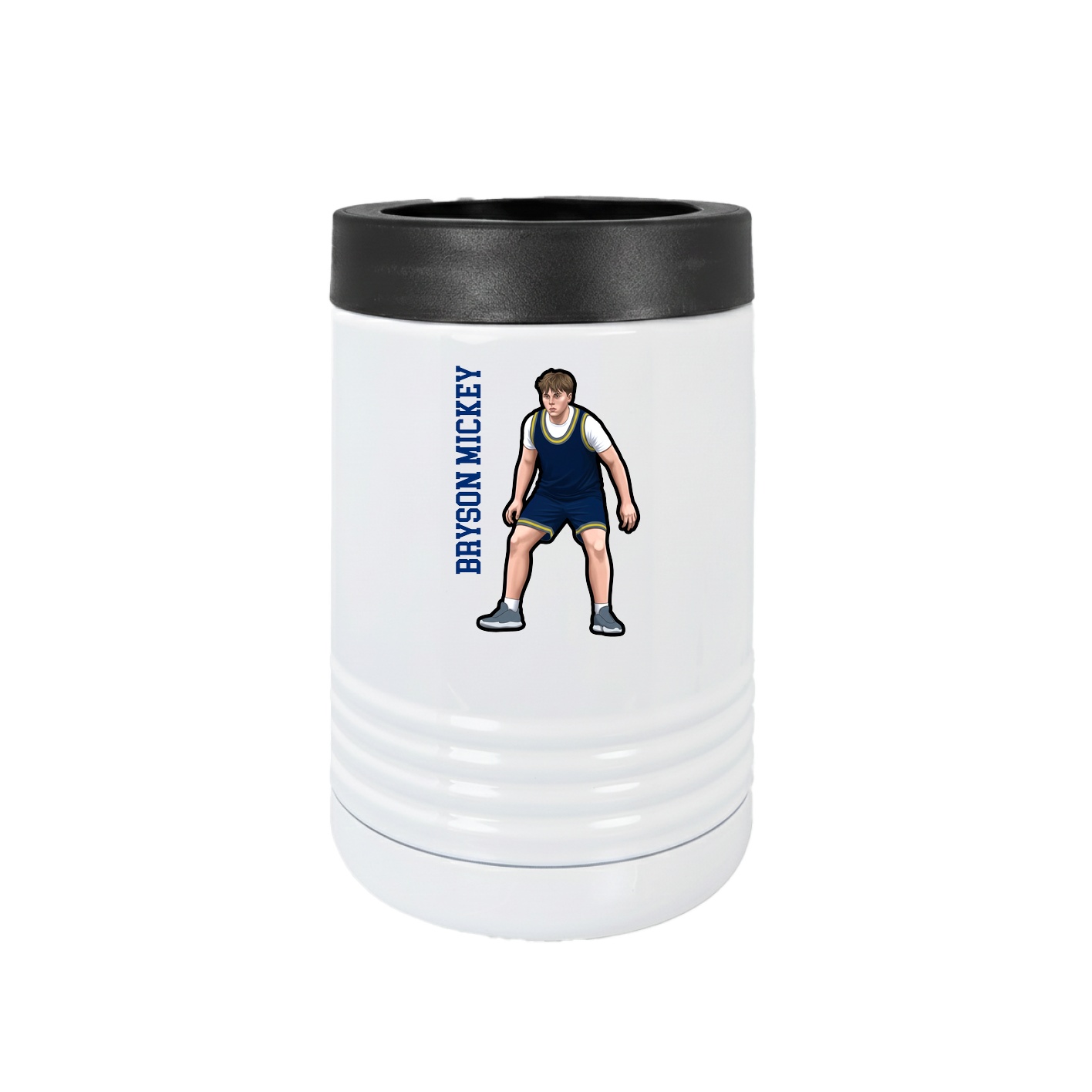 Beverage Holder — Name Vertical in White