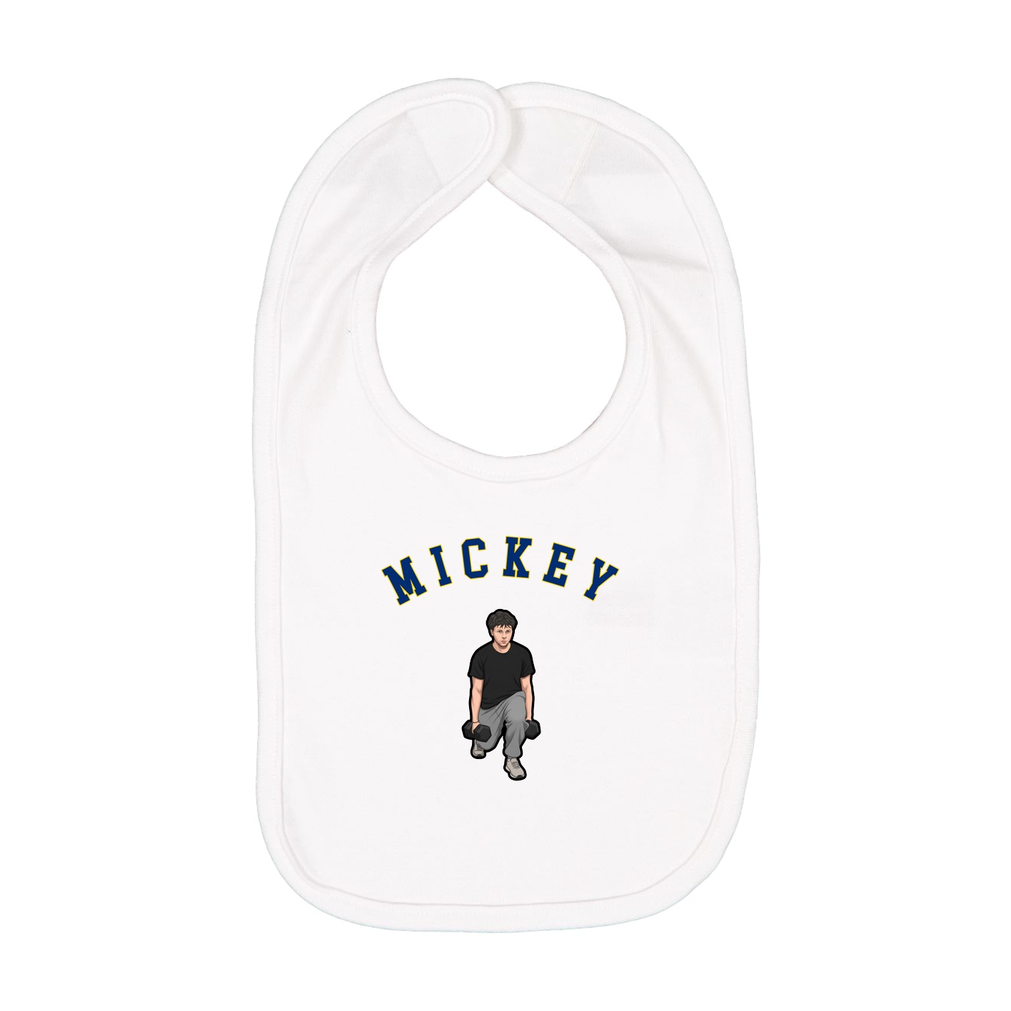Infant Bib — Shirsey Arch in White