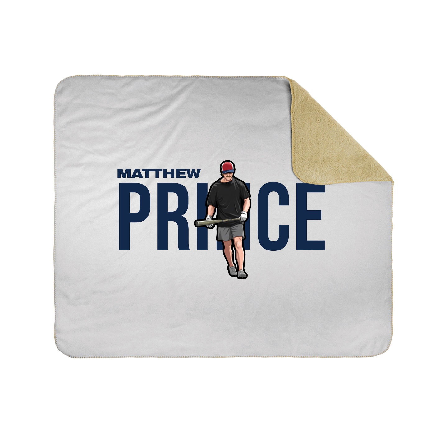 Throw Blanket — Player Name in White