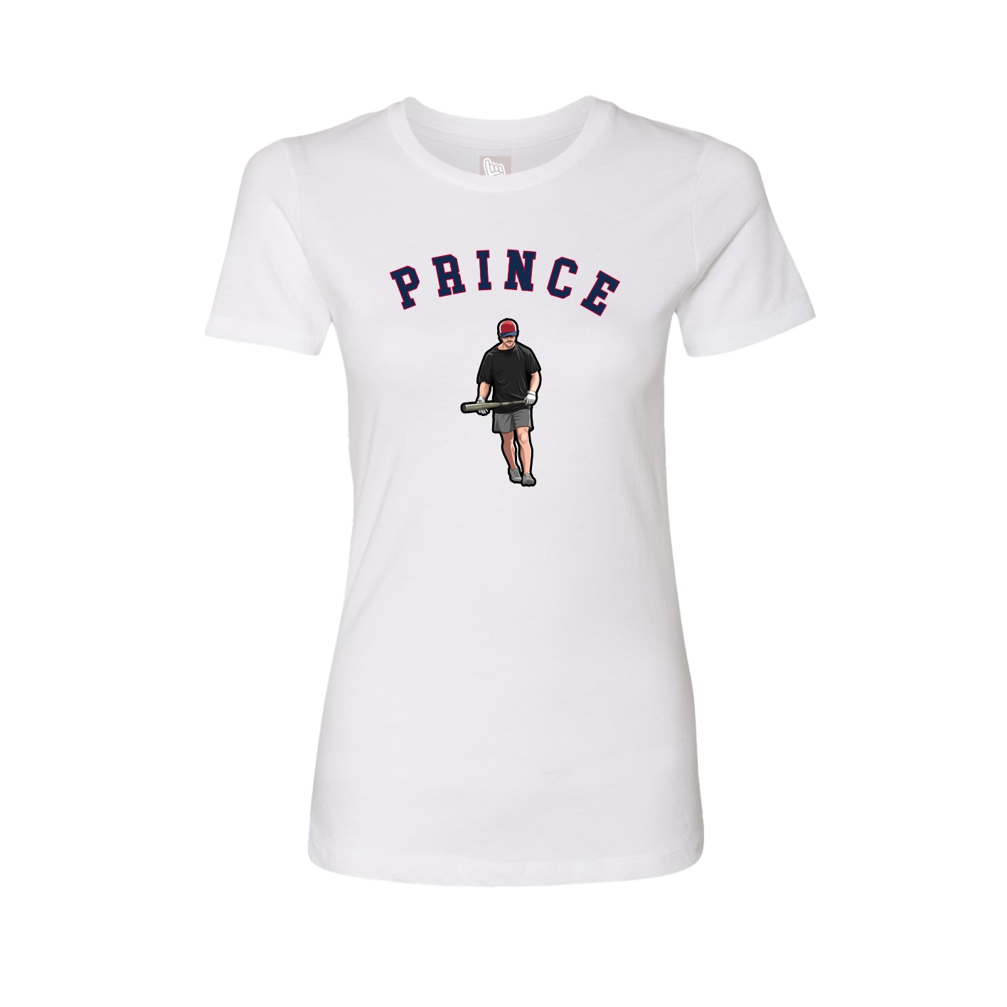 Fitted Women's Tee — Shirsey Arch in White
