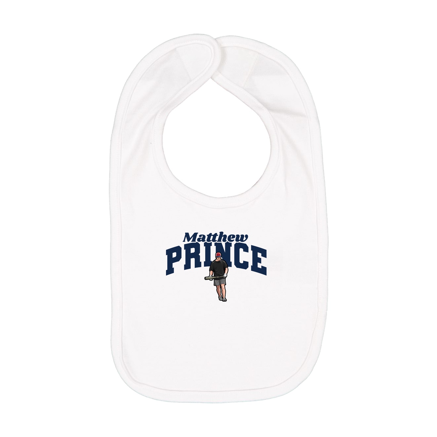 Infant Bib — Signature Arch in White