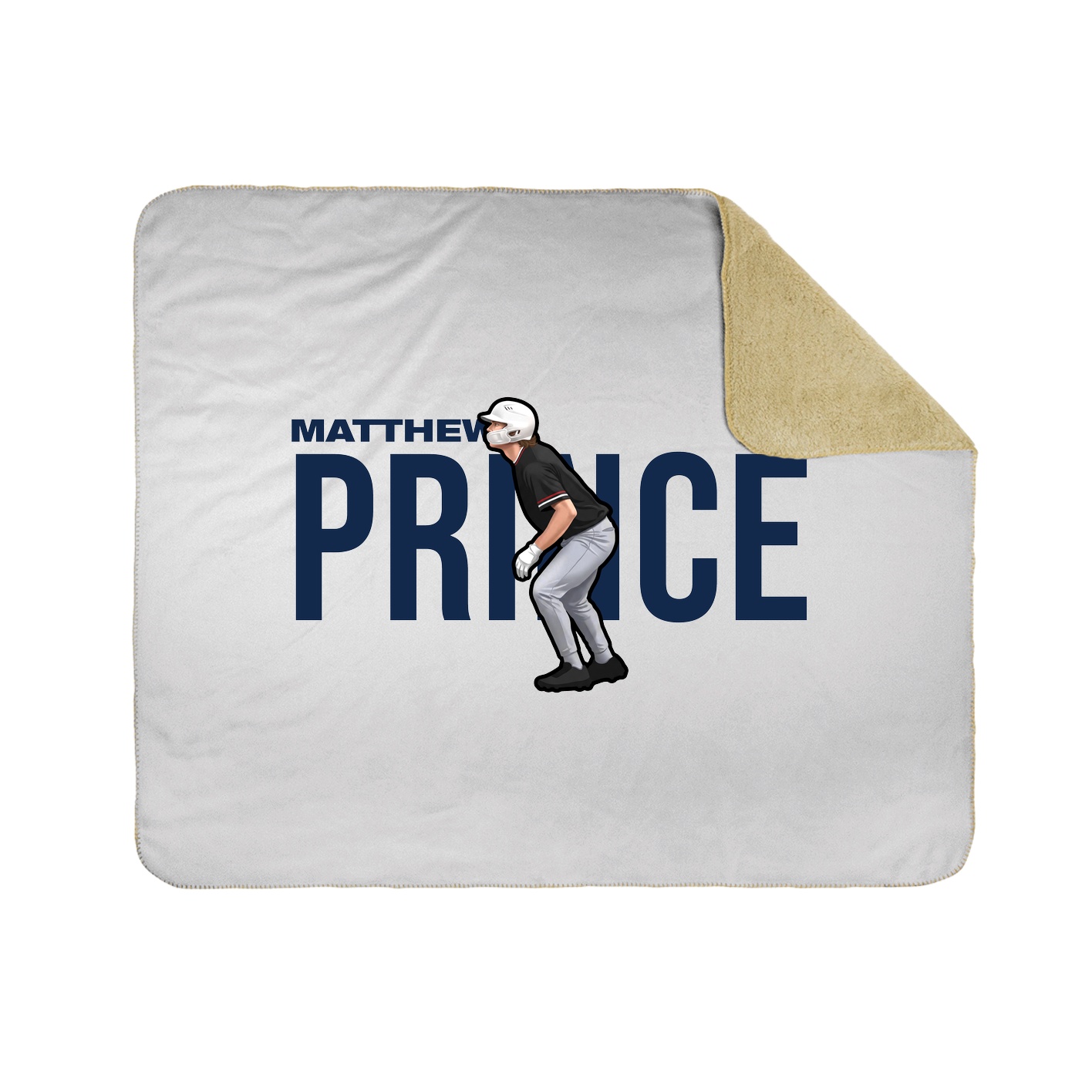 Throw Blanket — Player Name in White