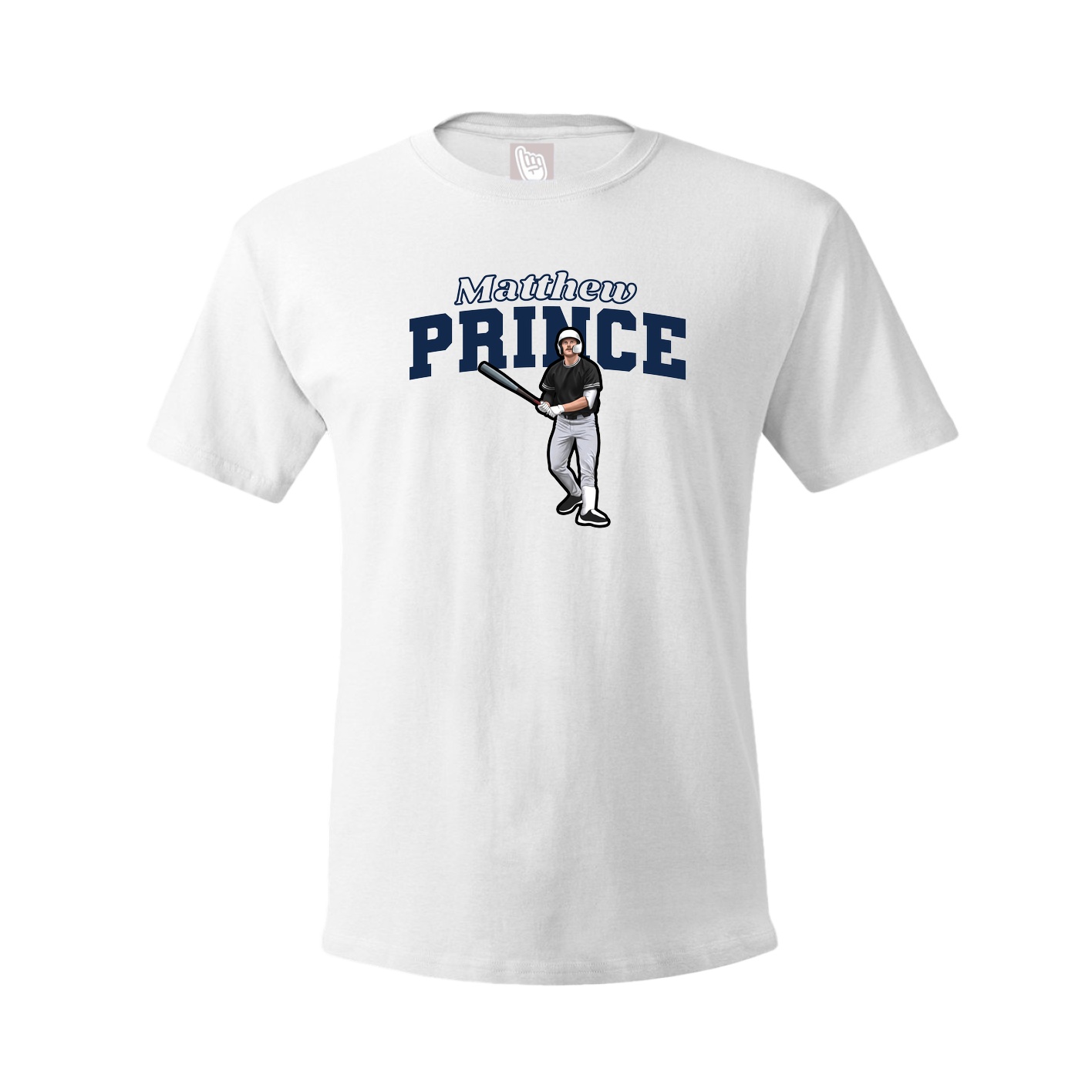 Youth Tee — Name Arch in White