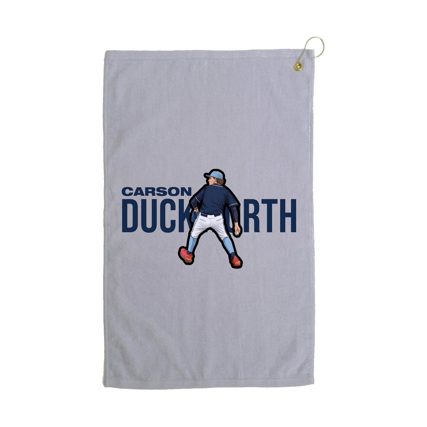 Golf Towel — Player Name in Grey