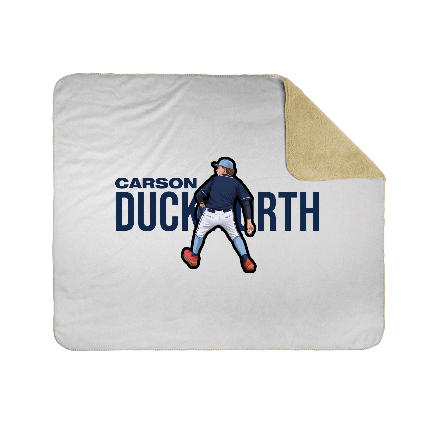 Throw Blanket — Player Name in White