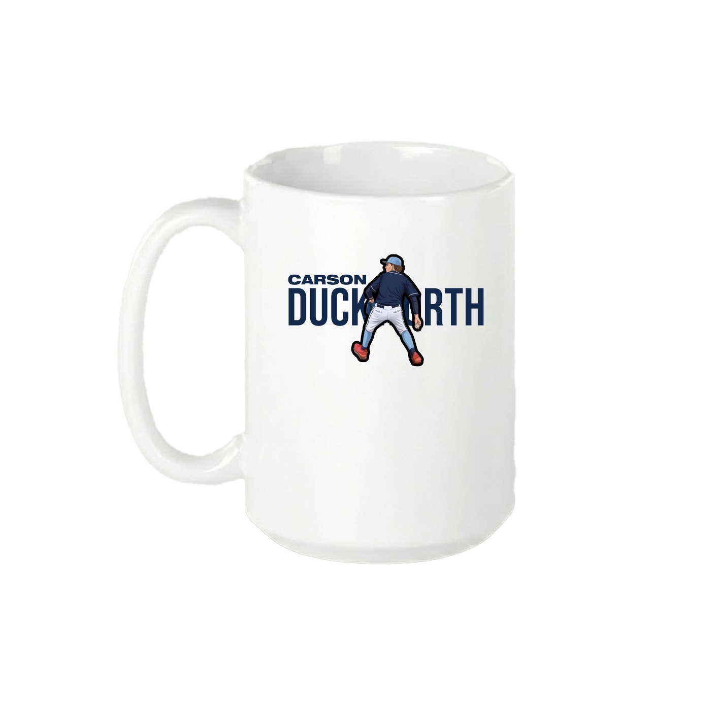 15oz Coffee Mug — Player Name in White