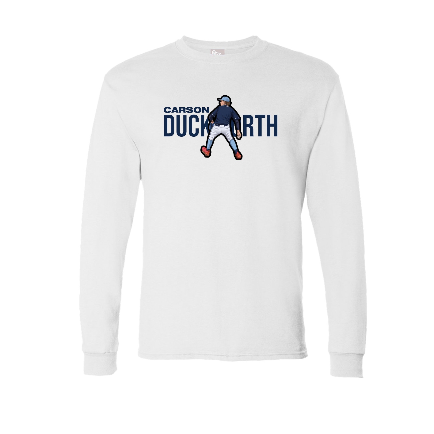Long Sleeve Tee — Player Name in White