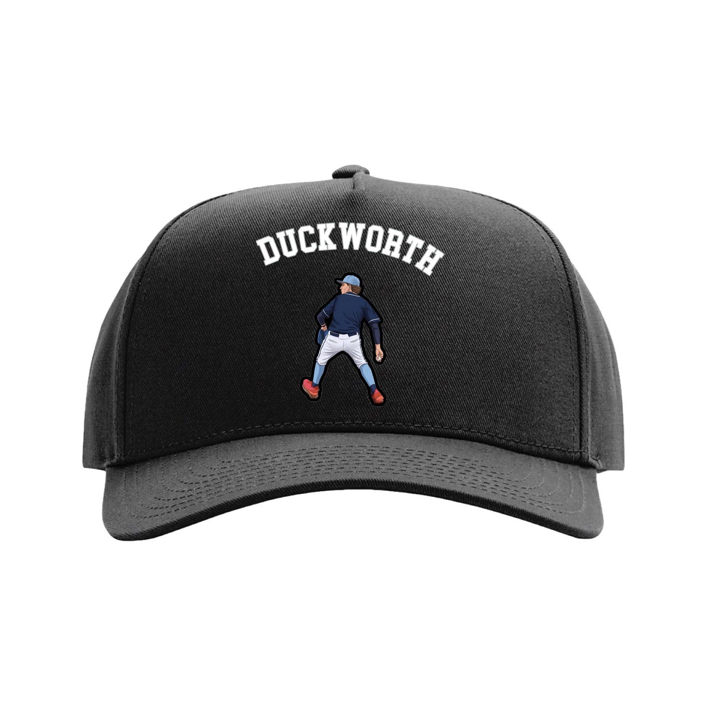Full Fabric Five-Panel Champ Cap — Shirsey Arch in Black