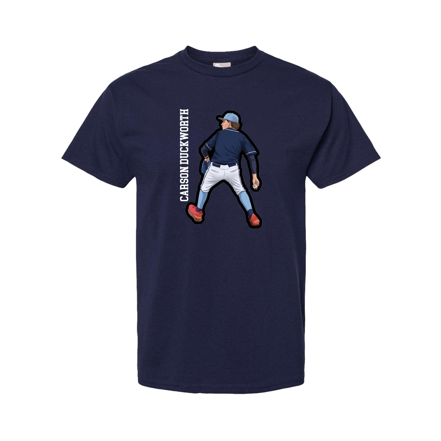 Tee — Name Vertical in Navy