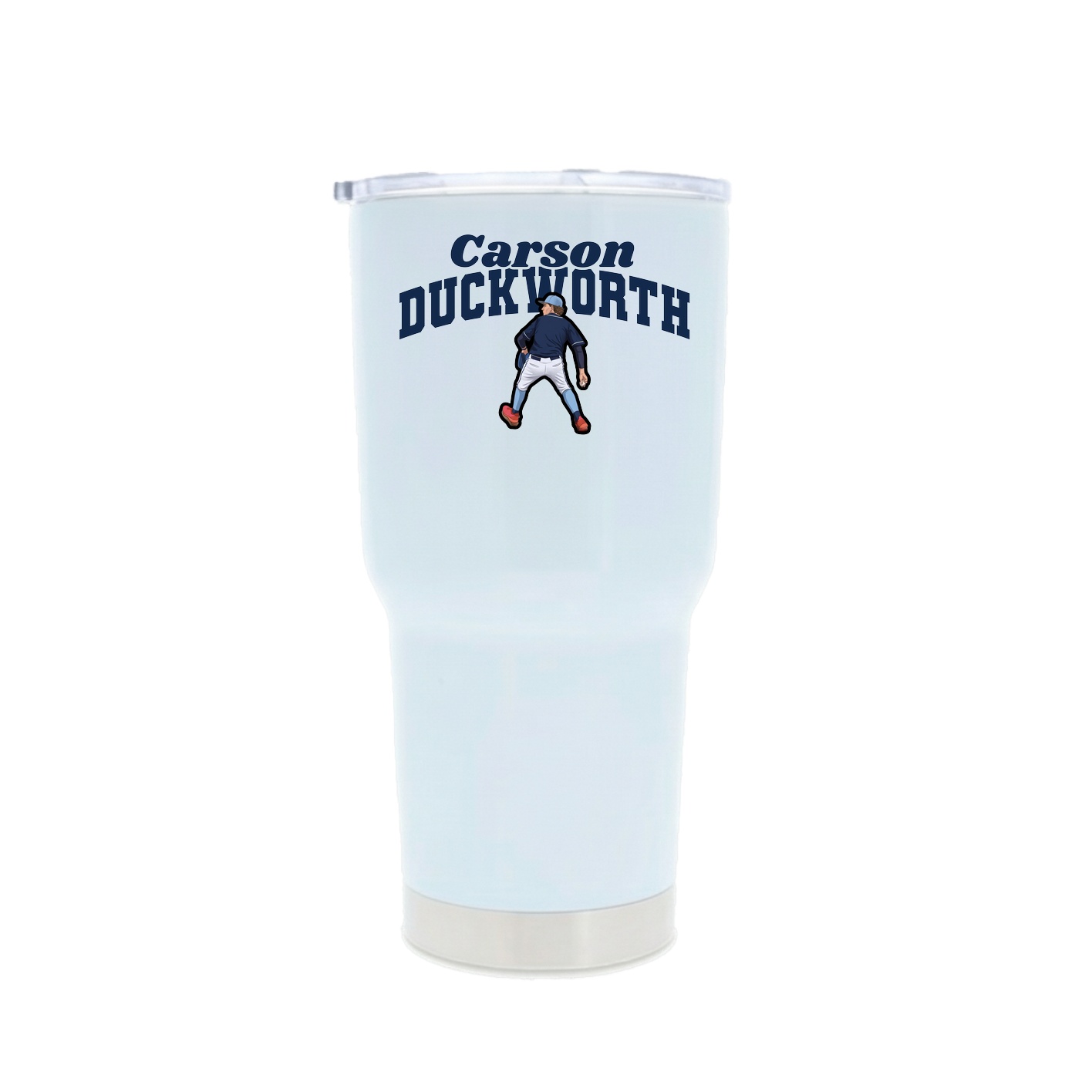 30oz Stainless Steel Tumbler — Signature Arch in White