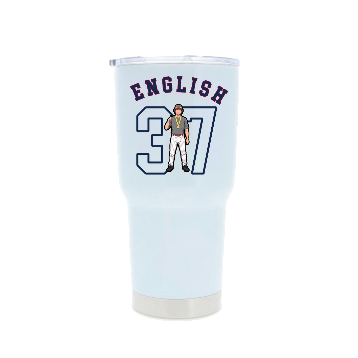 30oz Stainless Steel Tumbler — Shirsey Arch in White