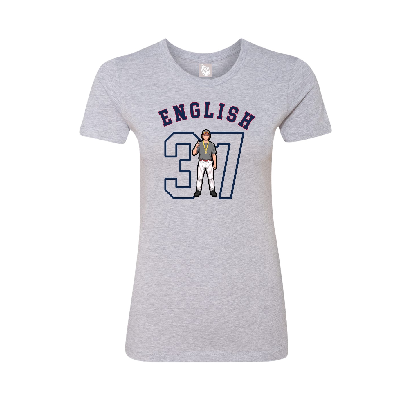 Fitted Women's Tee — Shirsey Arch in Grey