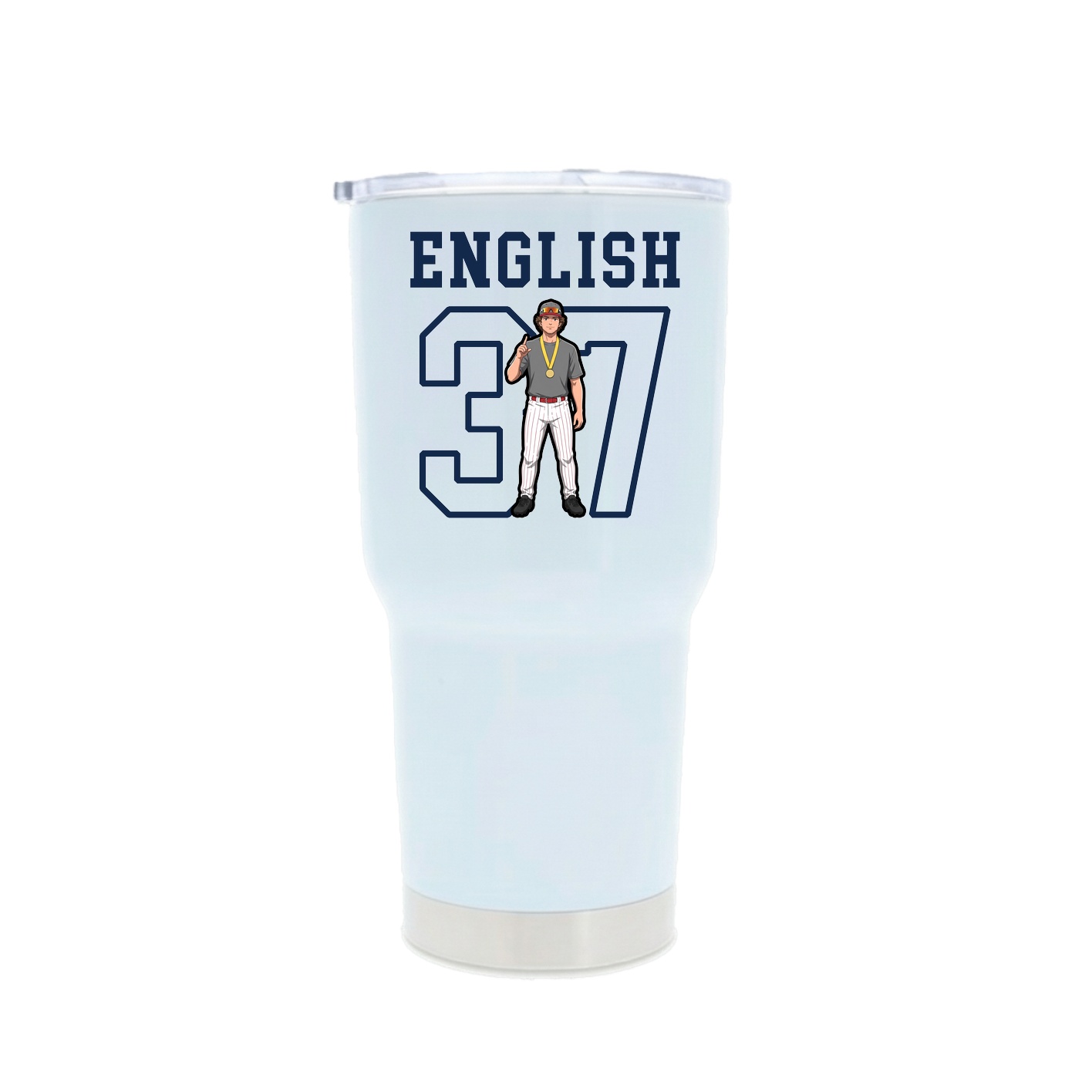30oz Stainless Steel Tumbler — Shirsey in White