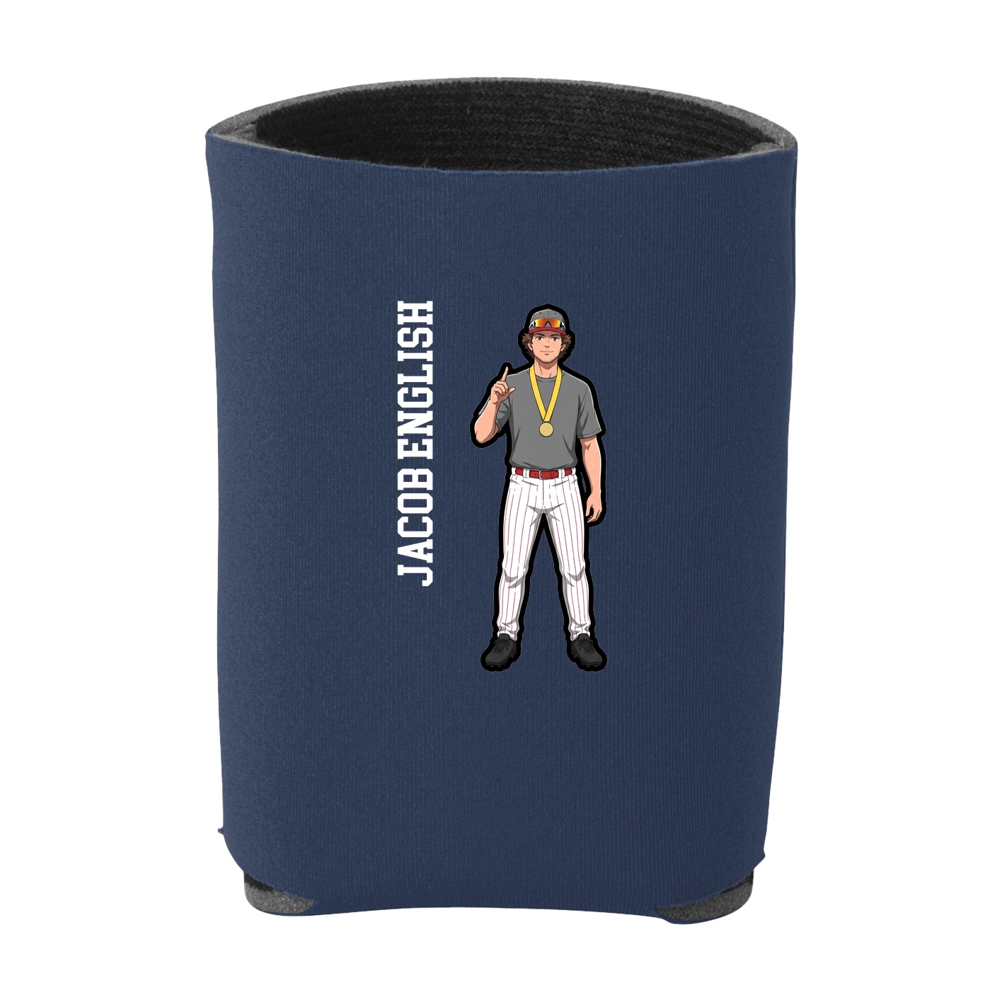 Can Holder — Name Vertical in Navy