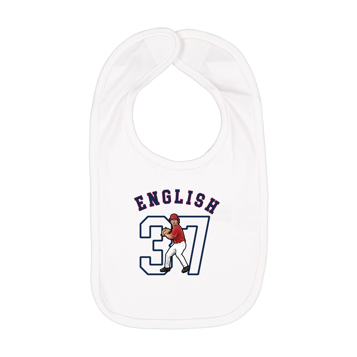 Infant Bib — Shirsey Arch in White