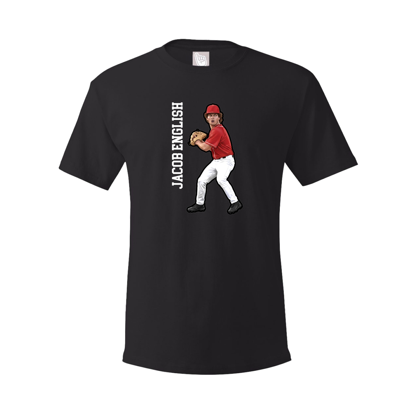 Tee — Name Vertical in Black