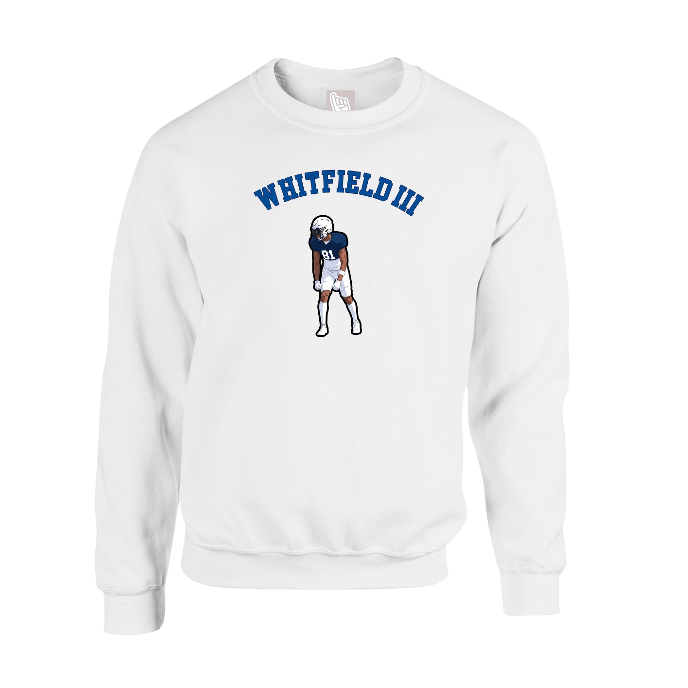 Fleece Crew — Shirsey Arch in White
