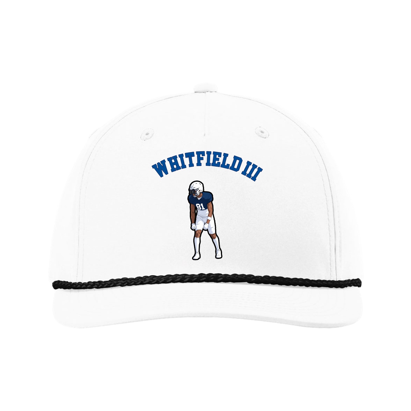 Five-Panel Classic Rope Cap — Shirsey Arch in White