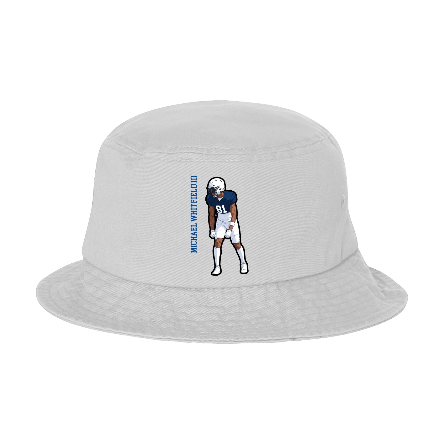 Bucket Cap — Name Vertical in White