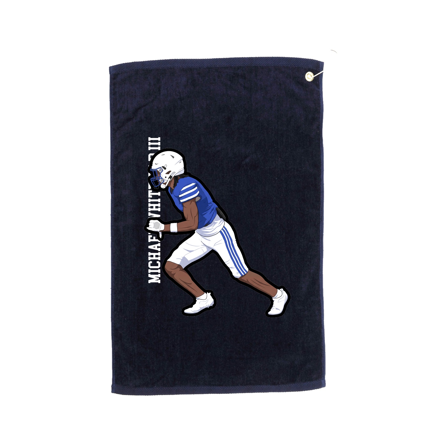 Golf Towel — Name Vertical in Navy