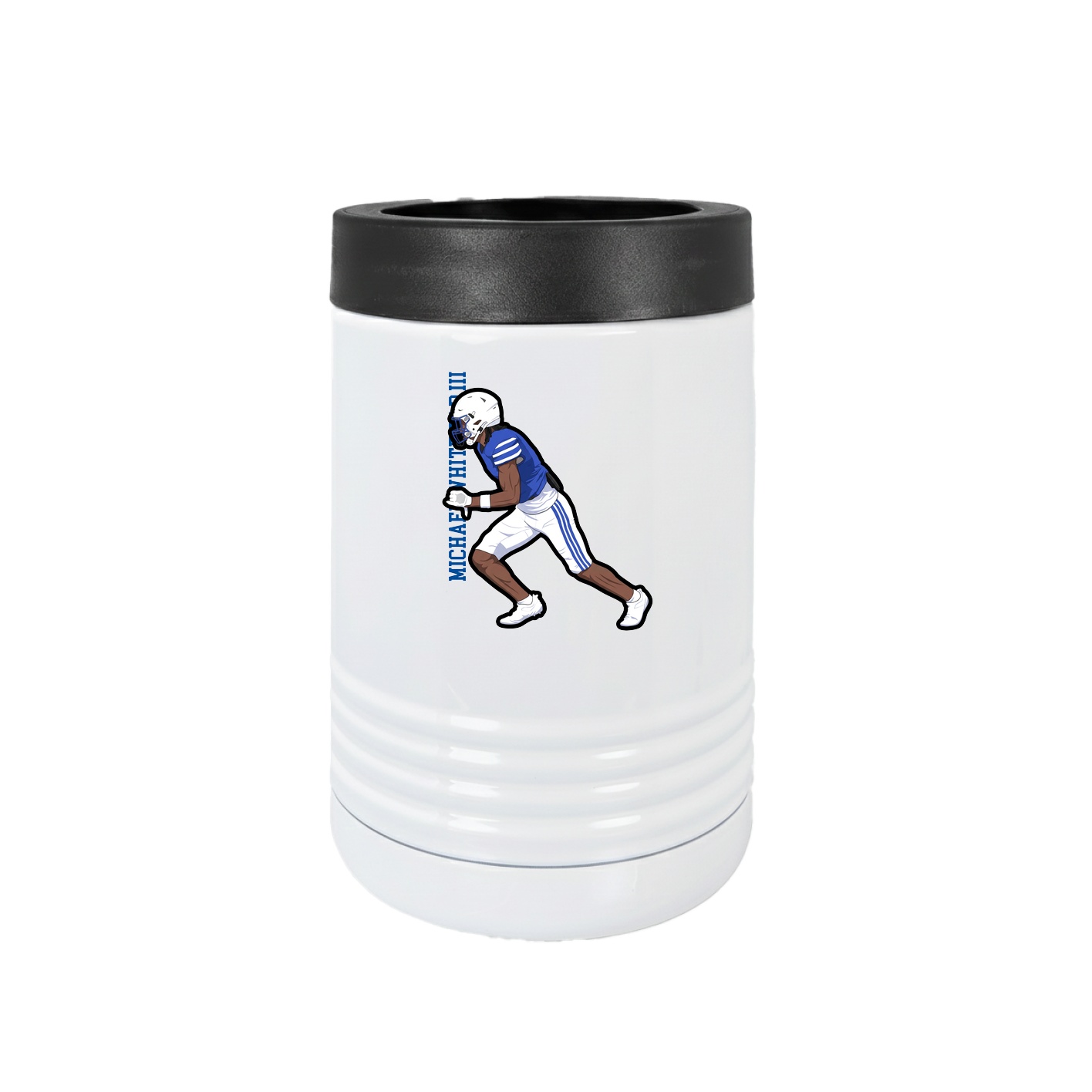 Beverage Holder — Name Vertical in White