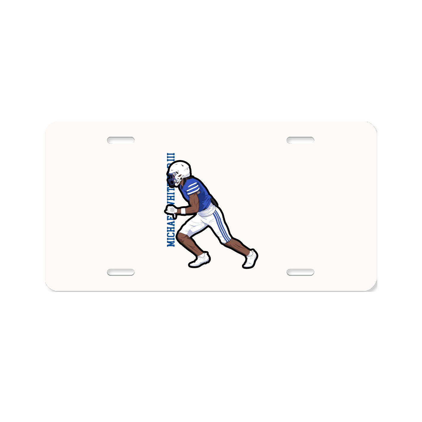 License Plate — Name Vertical in Classic