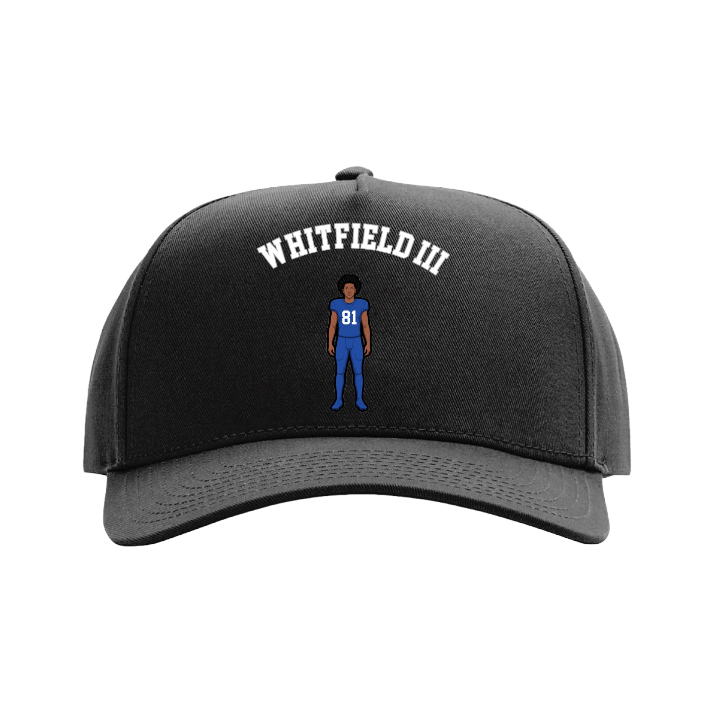Full Fabric Five-Panel Champ Cap — Shirsey Arch in Black