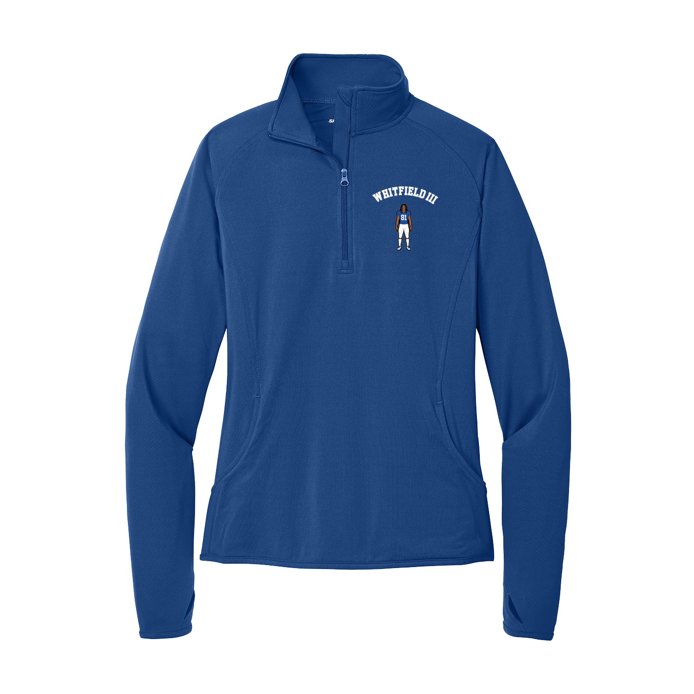 Women's Q-Zip Pullover — Shirsey Arch in Royal