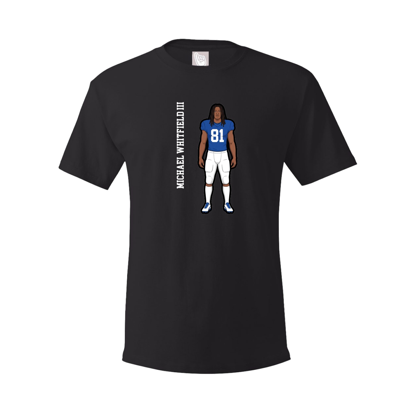 Youth Tee — Name Vertical in Black
