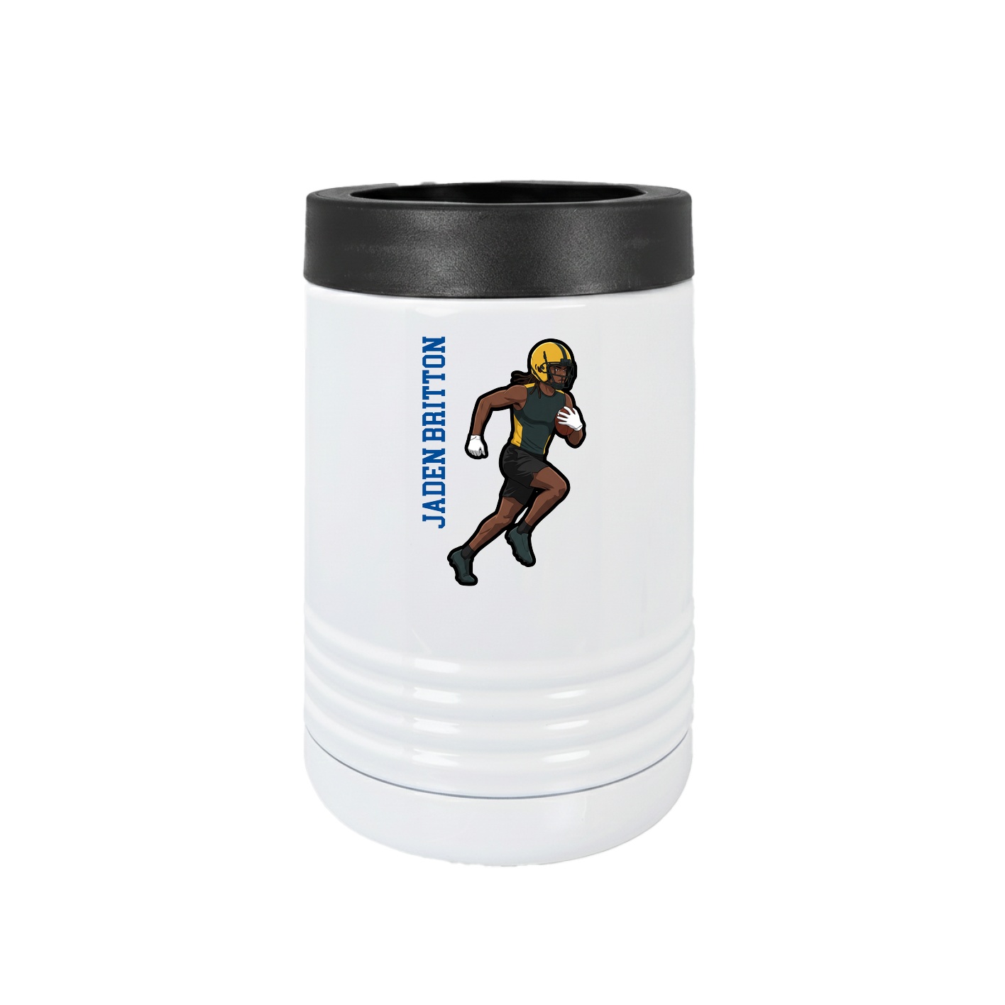 Beverage Holder — Name Vertical in White