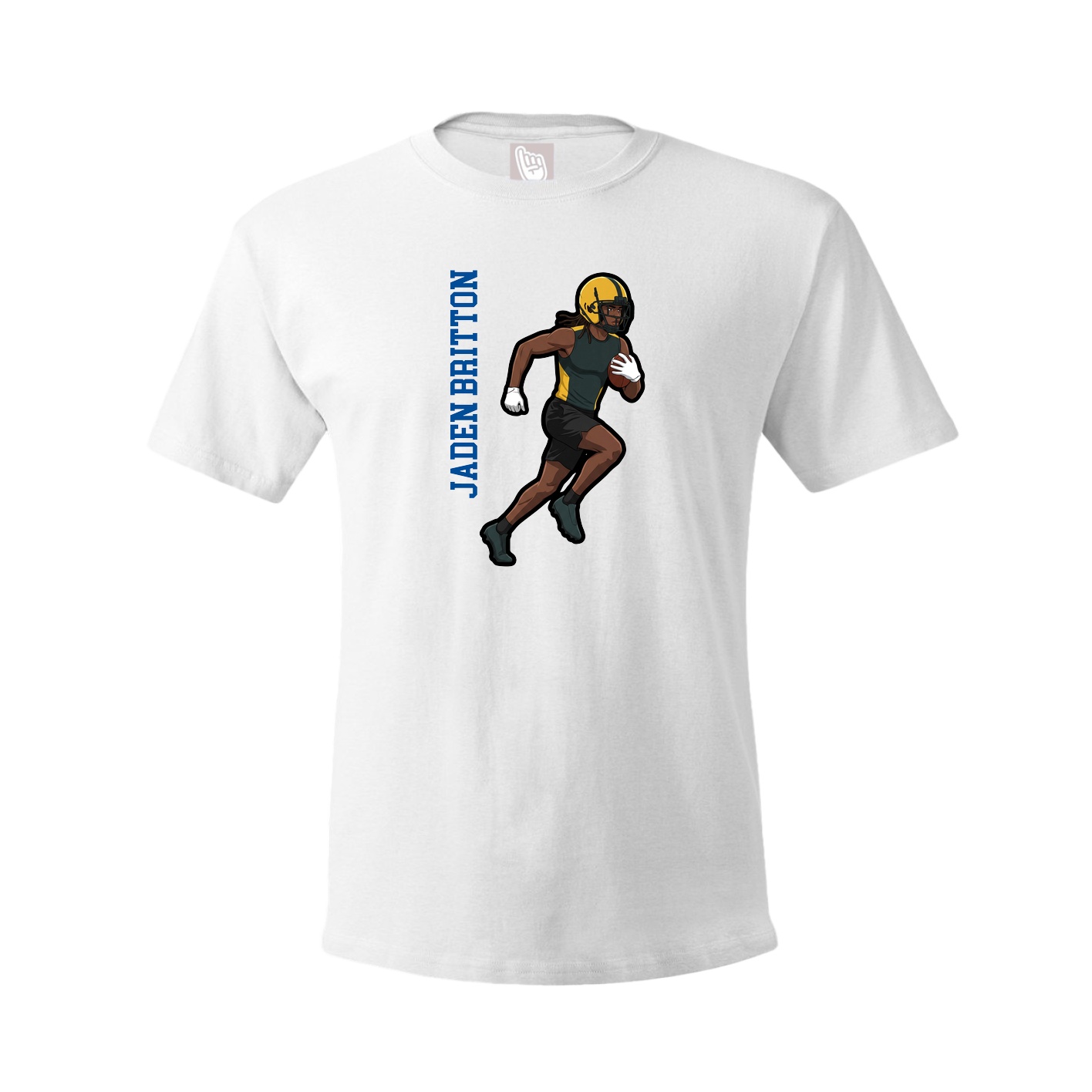 Tee — Name Vertical in White
