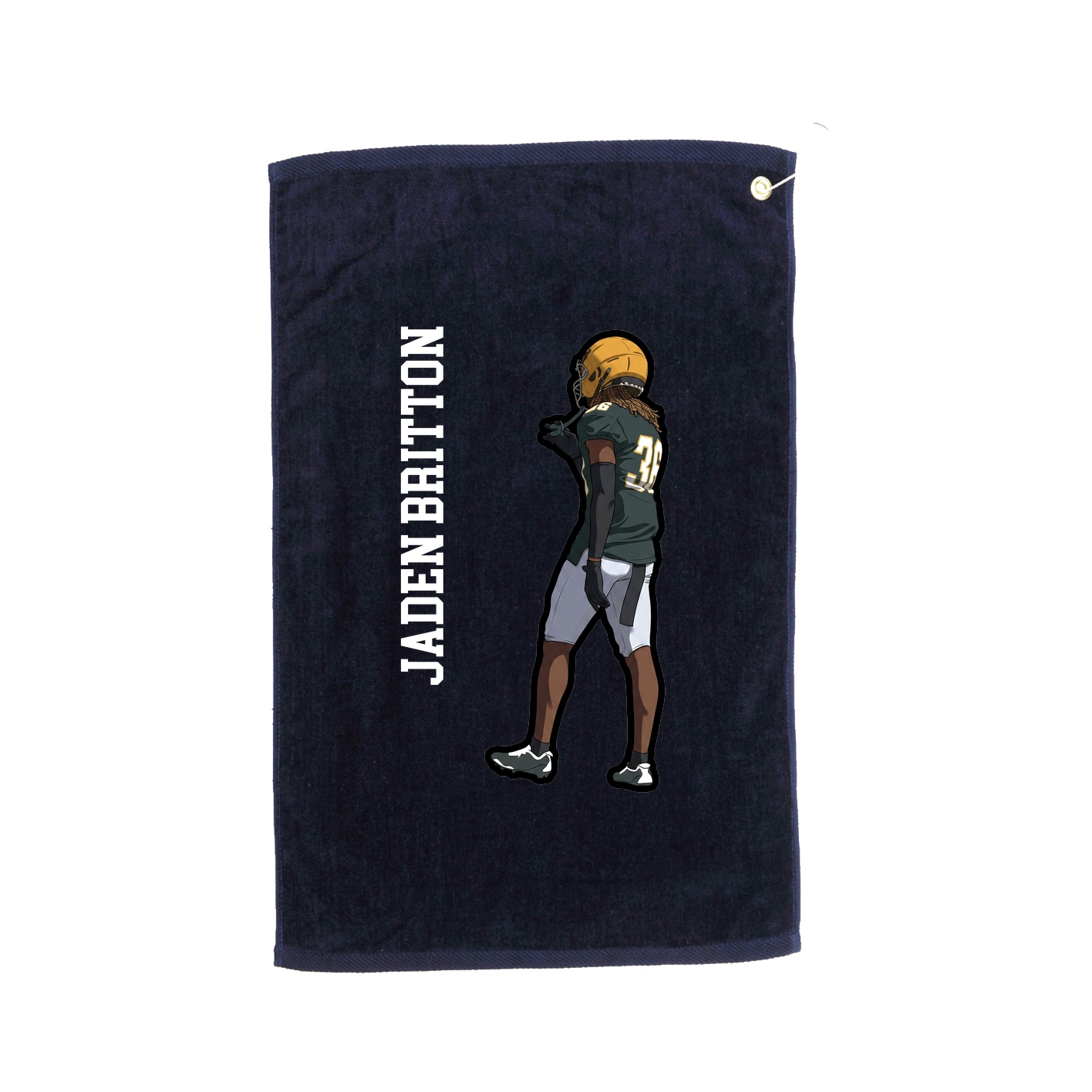 Golf Towel — Name Vertical in Navy