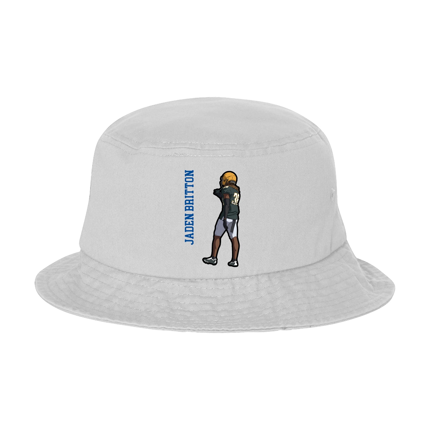 Bucket Cap — Name Vertical in White