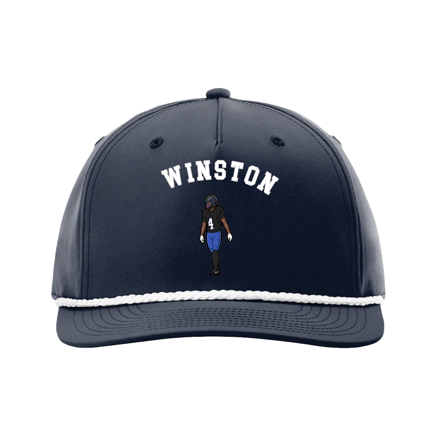 Five-Panel Classic Rope Cap — Shirsey Arch in Navy