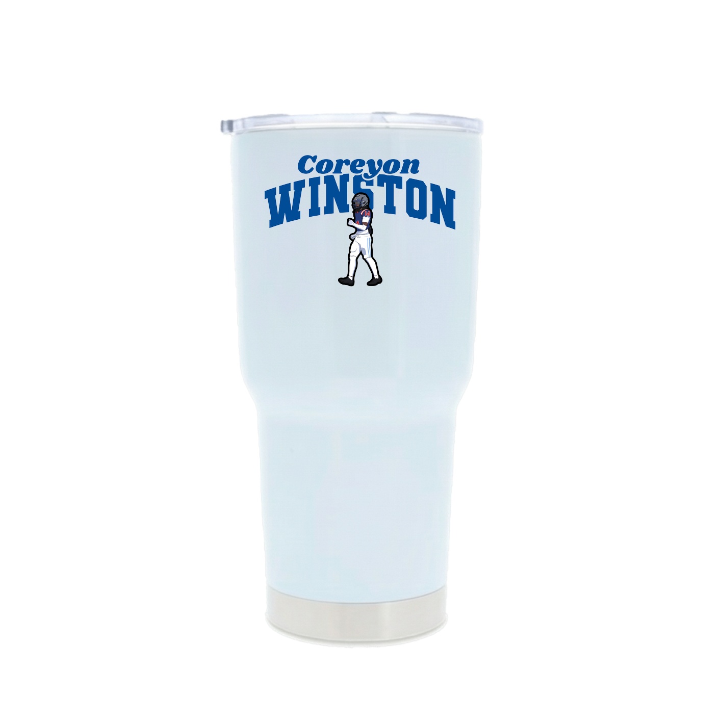 30oz Stainless Steel Tumbler — Signature Arch in White
