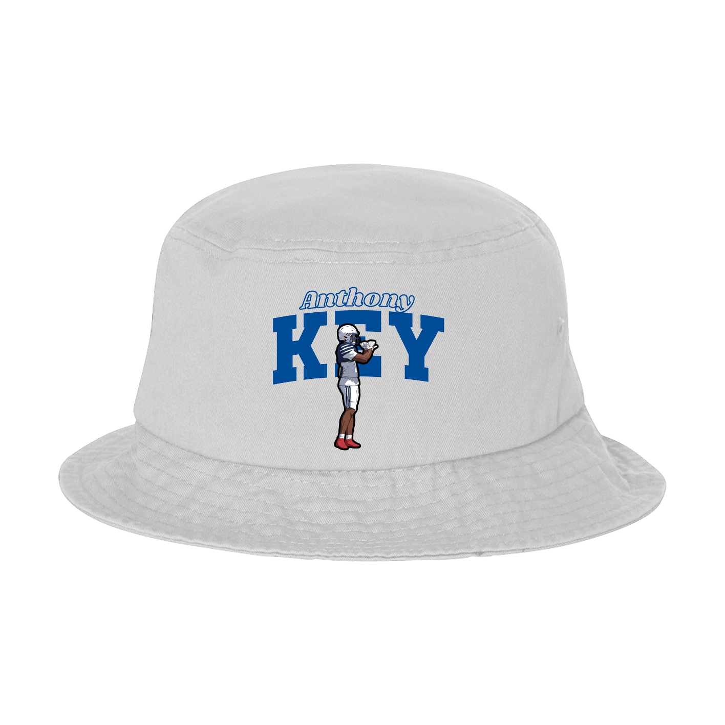 Bucket Cap — Name Arch in White