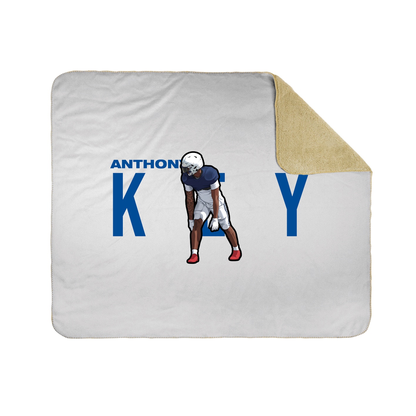 Throw Blanket — Player Name in White