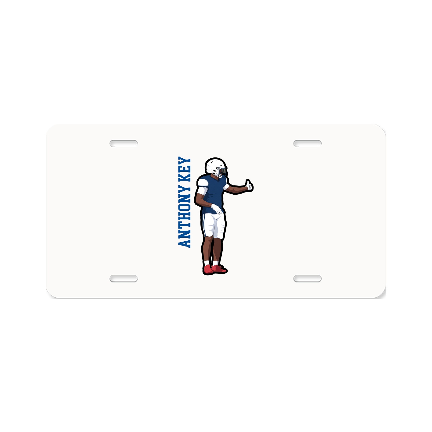License Plate — Name Vertical in Classic