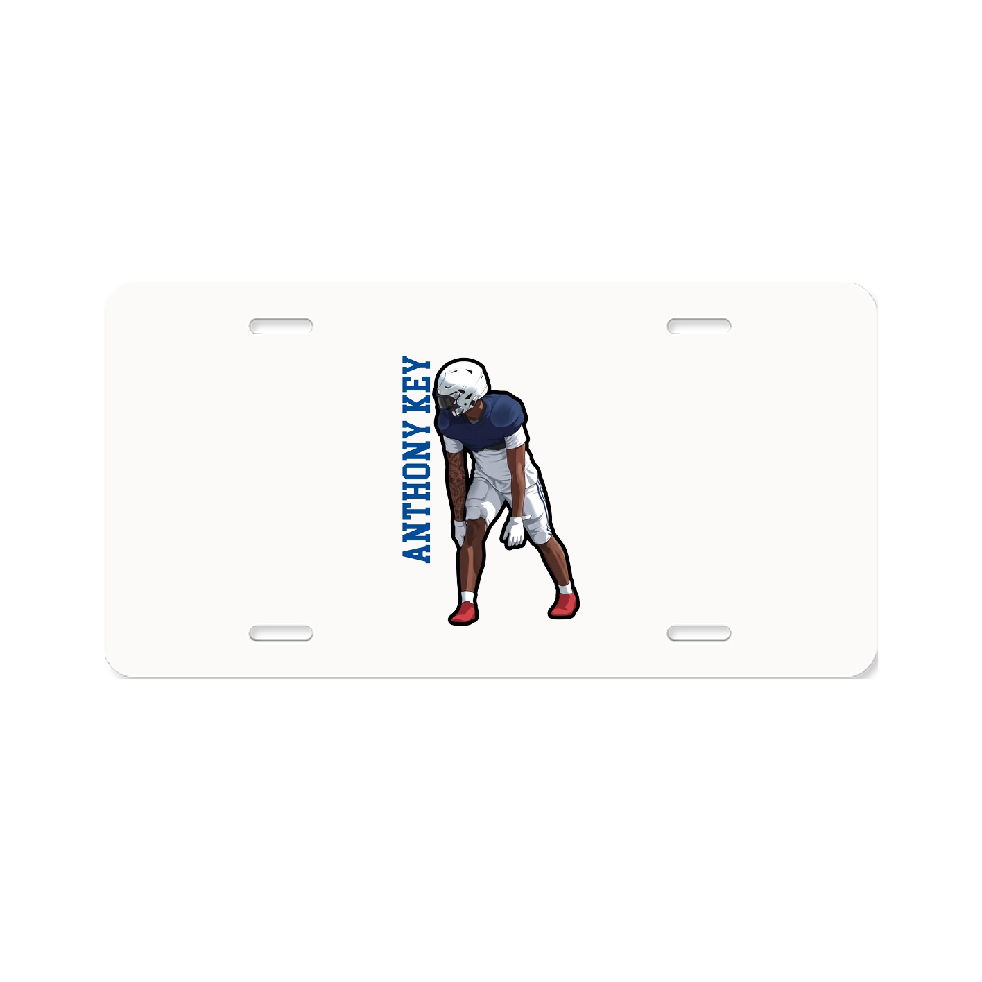 License Plate — Name Vertical in Classic