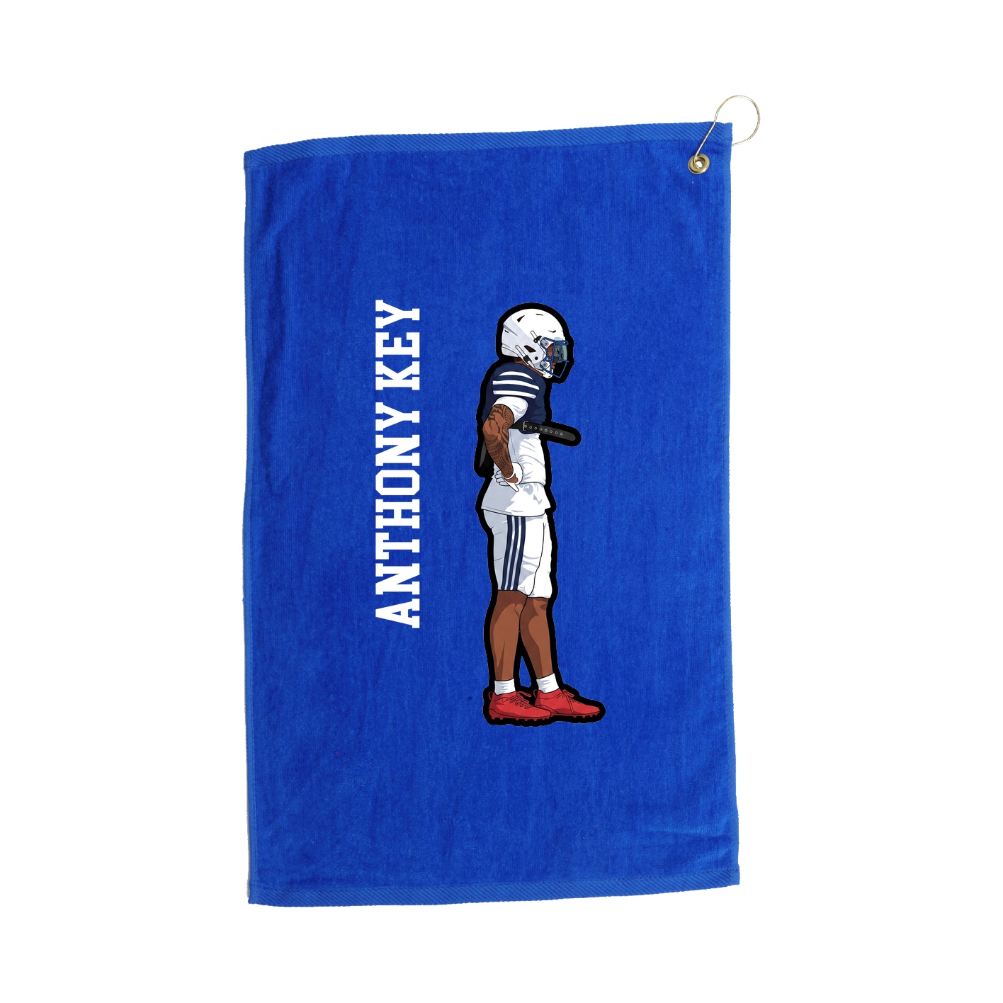 Golf Towel — Name Vertical in Royal