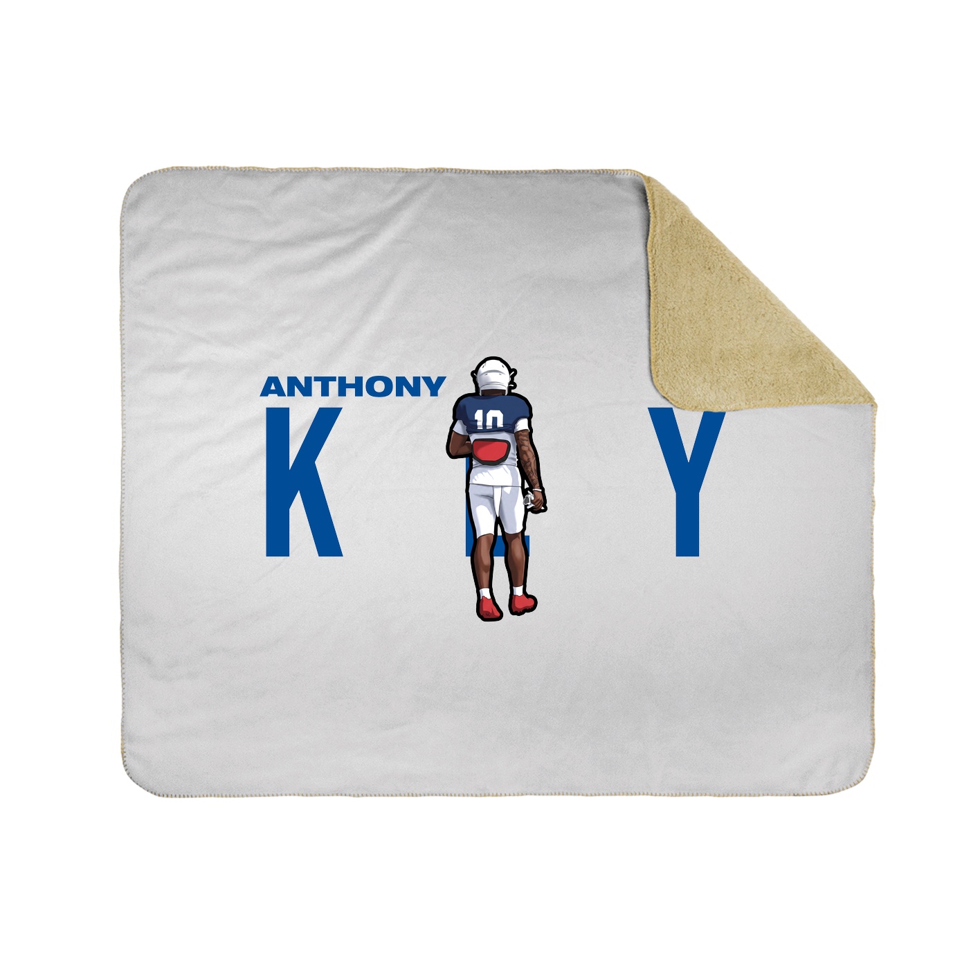 Throw Blanket — Player Name in White