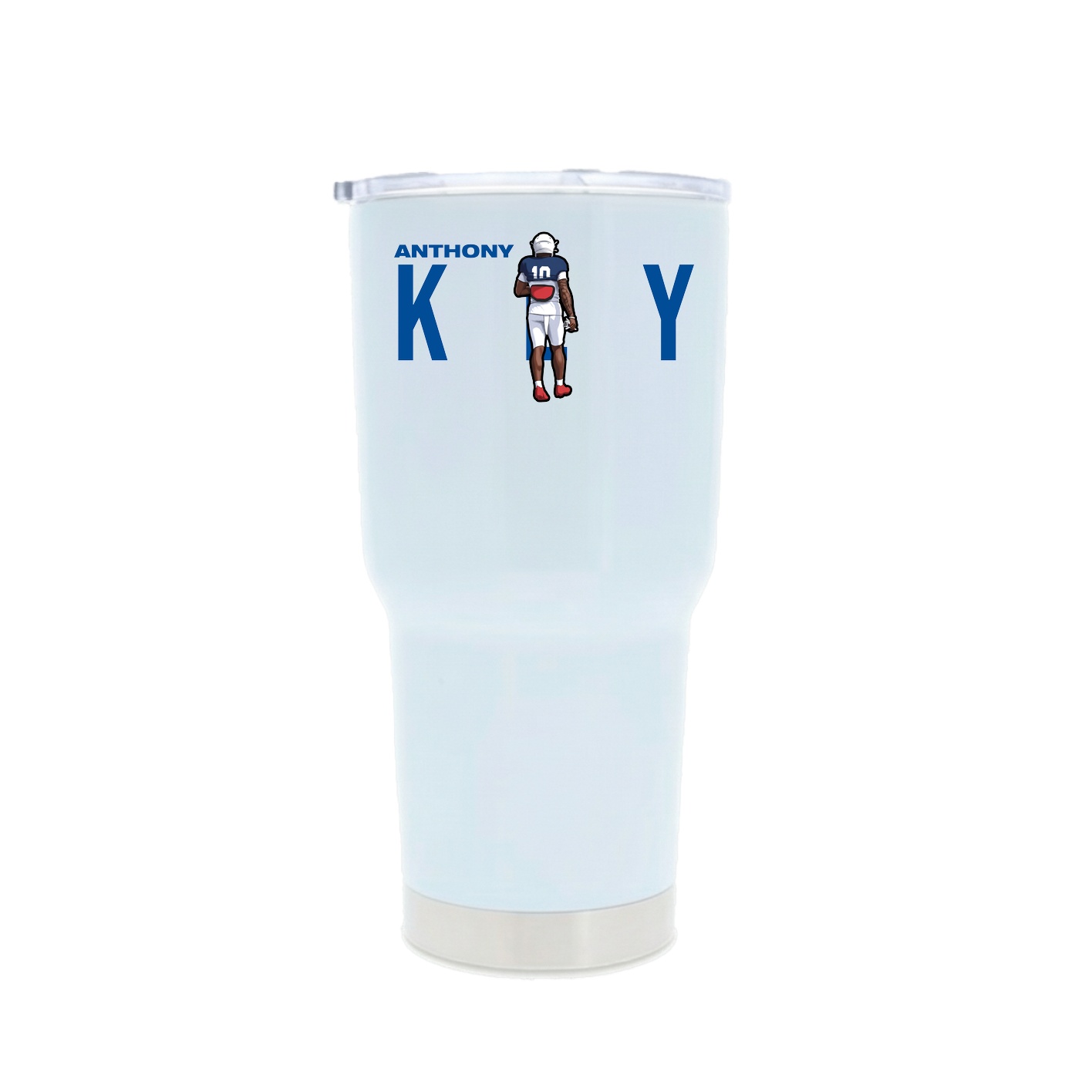 30oz Stainless Steel Tumbler — Player Name in White