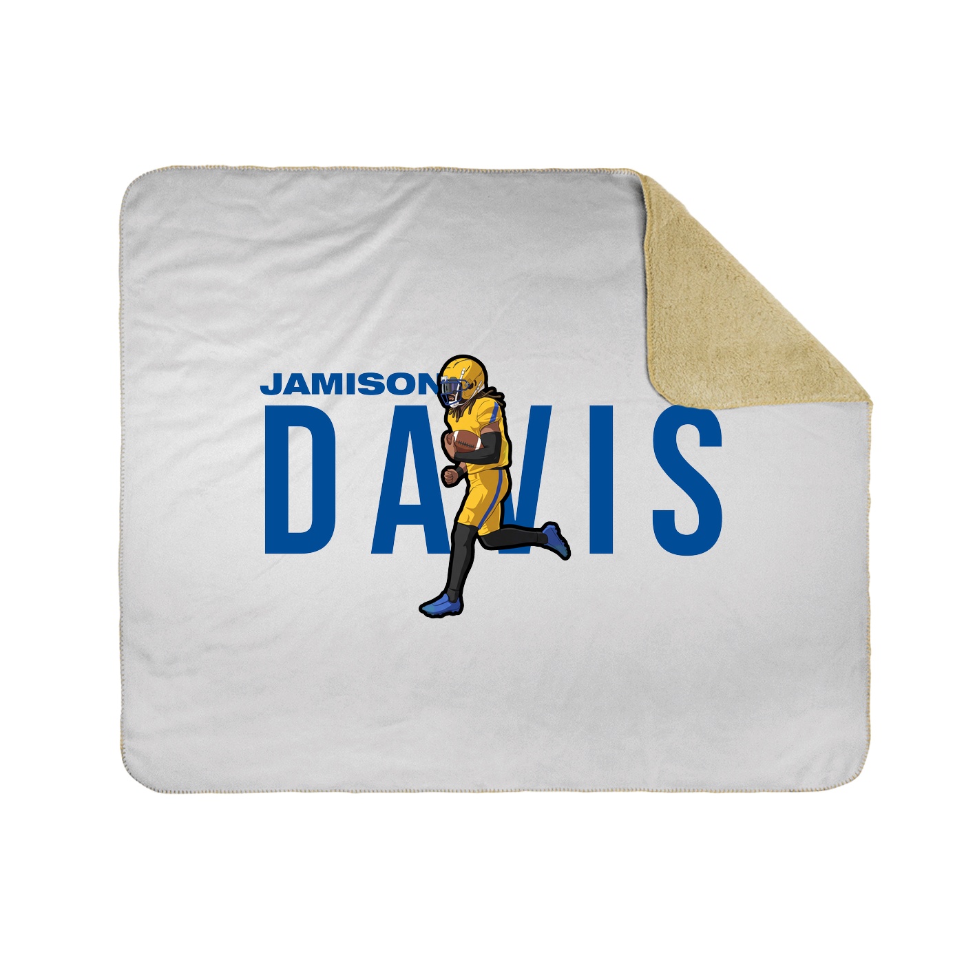 Throw Blanket — Player Name in White